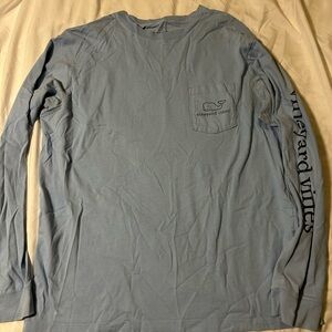 Vineyard Vines Mens Long Sleeve Graphic T-Shirt Size M Light  Blue